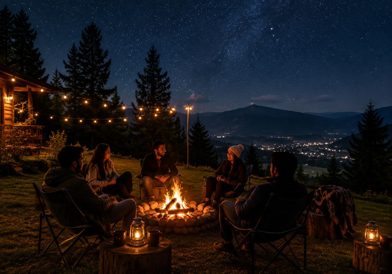 Campfire evening